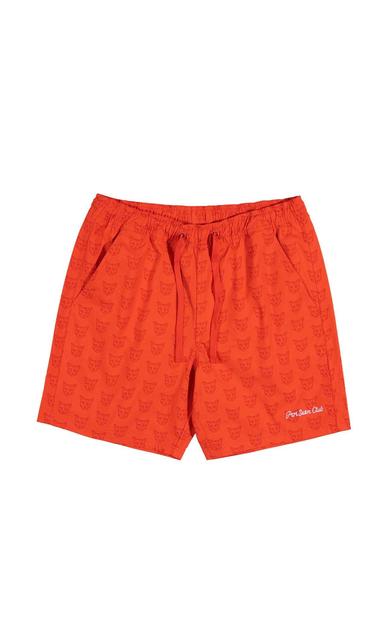 RED PARI SWIM CLUB SHORTS - PARI USA