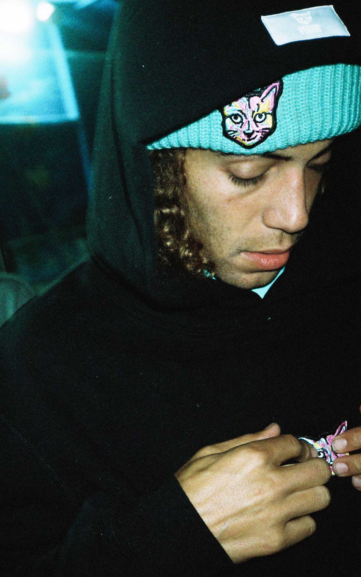 BLACK HOODIE CAT - PARI USA , Wearepari, Paul Ripke, pari swim club, Newport Beach, pari