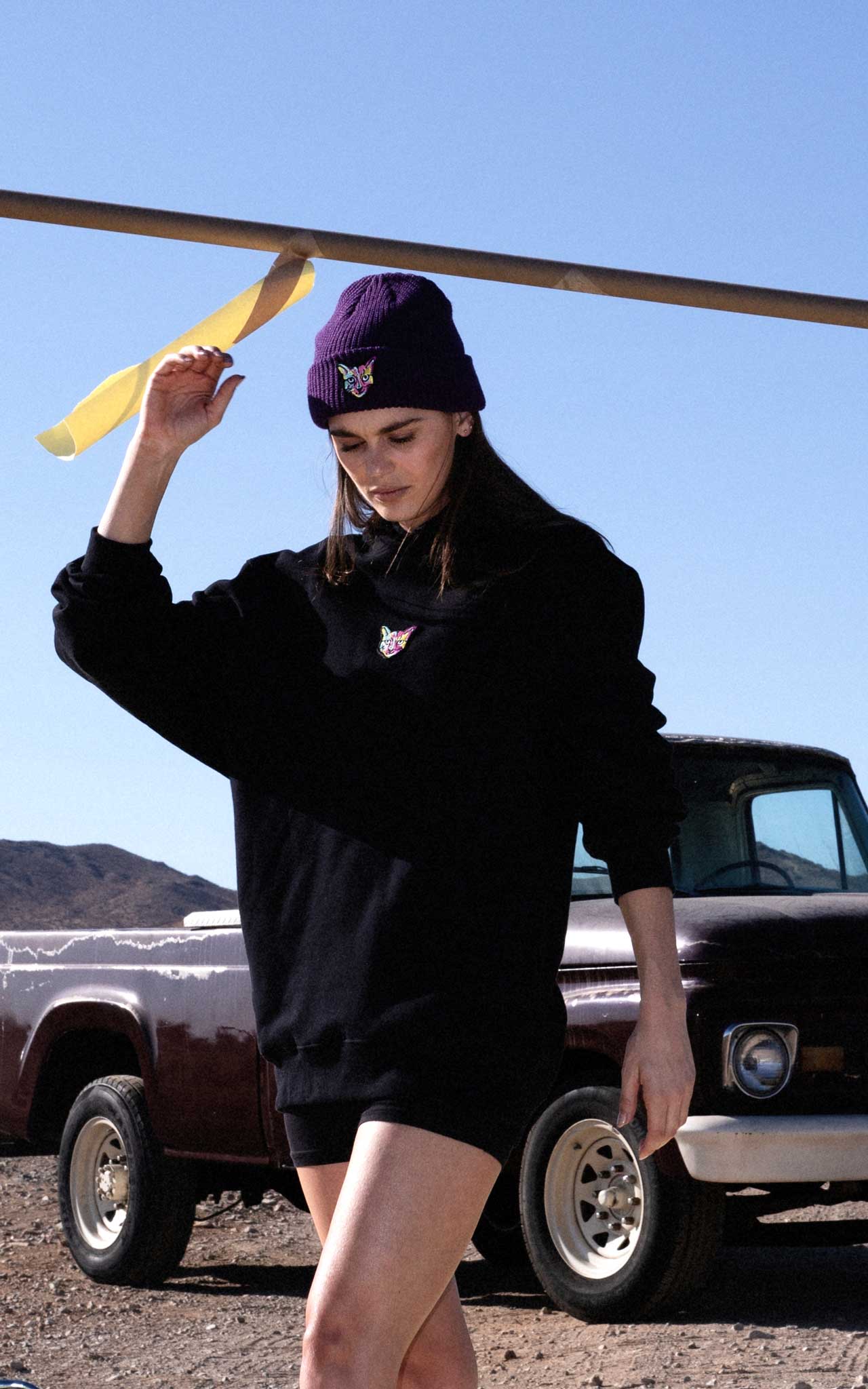 BLACK HOODIE CAT - PARI USA , Wearepari, Paul Ripke, pari swim club, Newport Beach, pari