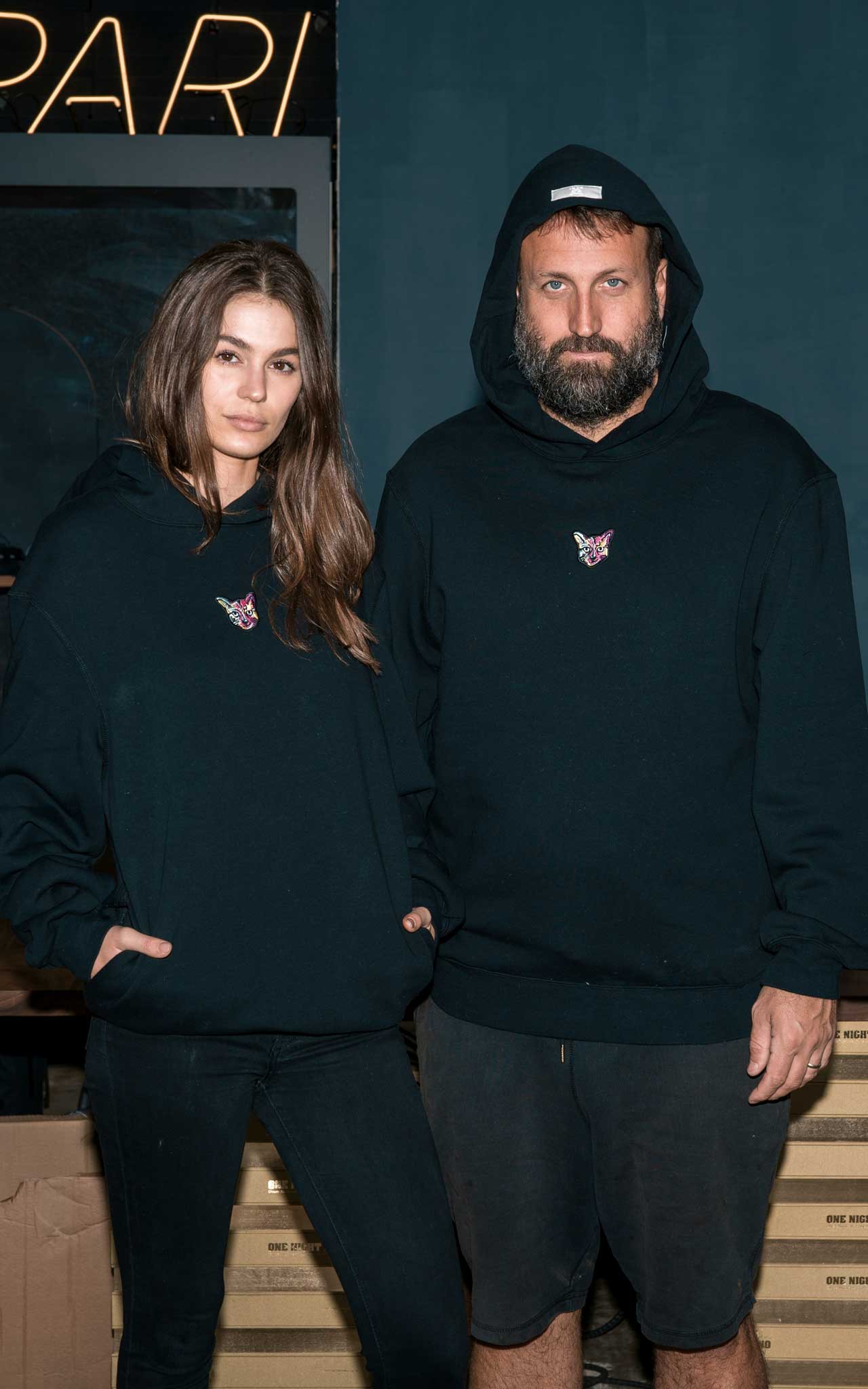 BLACK HOODIE CAT - PARI USA , Wearepari, Paul Ripke, pari swim club, Newport Beach, pari