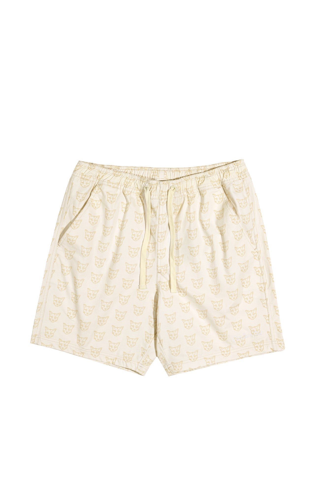 BEIGE PARI SWIM CLUB SHORTS - PARI USA