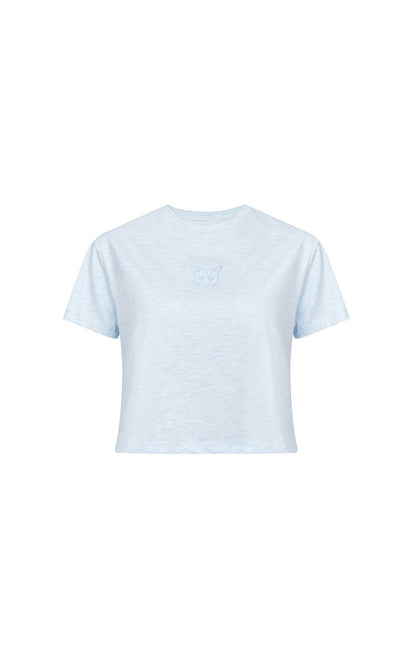 LIGHT BLUE PASTEL CLUB CROPPED SHIRT - PARI USA , Wearepari, Paul Ripke, pari swim club, Newport Beach, pari