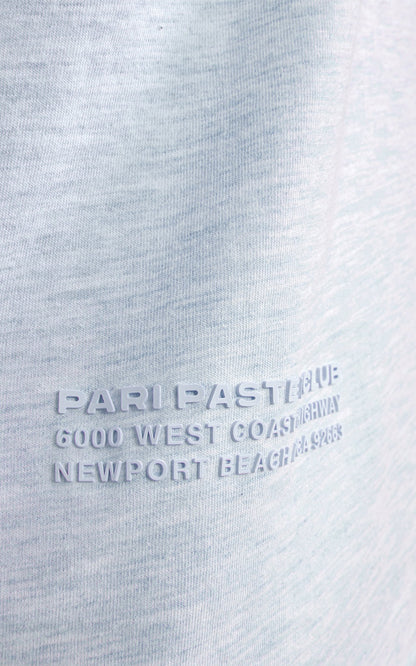 LIGHT BLUE PASTEL CLUB CROPPED SHIRT - PARI USA , Wearepari, Paul Ripke, pari swim club, Newport Beach, pari