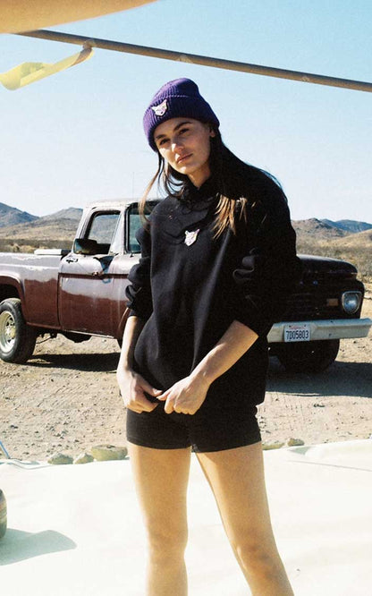 BLACK SWEATSHIRT CAT - PARI USA , Wearepari, Paul Ripke, pari swim club, Newport Beach, pari