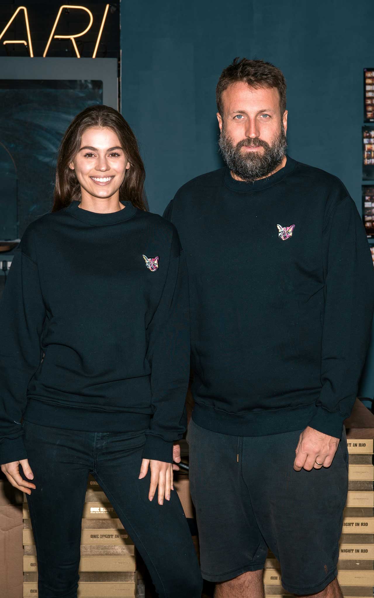 BLACK SWEATSHIRT CAT - PARI USA , Wearepari, Paul Ripke, pari swim club, Newport Beach, pari