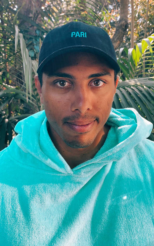 BLACK DAD CAP - PARI USA , Wearepari, Paul Ripke, pari swim club, Newport Beach, pari