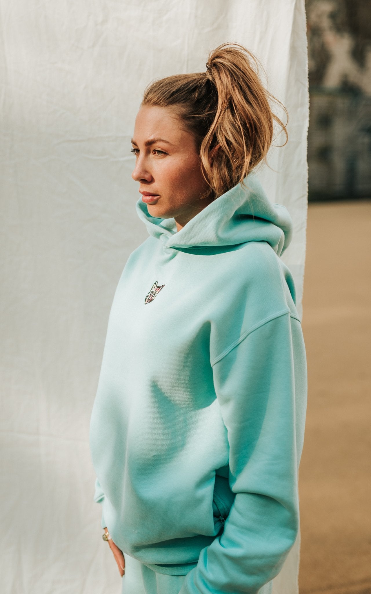 TURQUOISE SPORTS CLUB HOODIE CAT - PARI USA , Wearepari, Paul Ripke, pari swim club, Newport Beach, pari