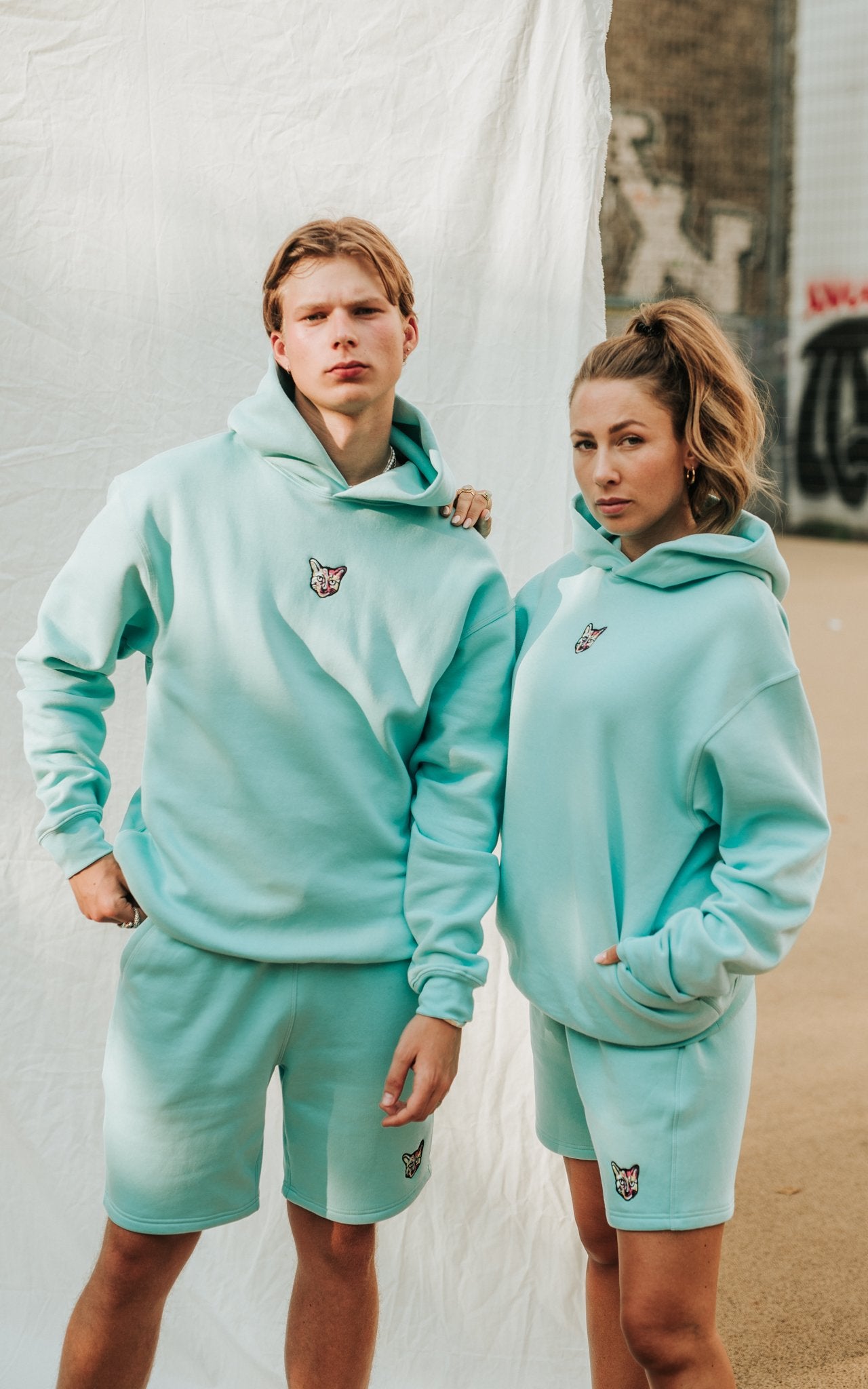 TURQUOISE SPORTS CLUB HOODIE CAT - PARI USA , Wearepari, Paul Ripke, pari swim club, Newport Beach, pari