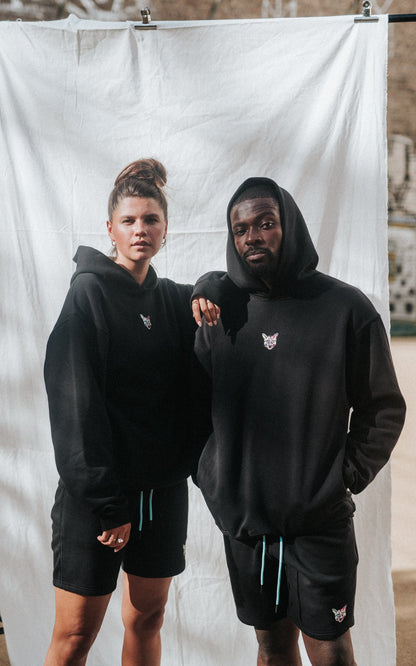 BLACK SPORTS CLUB HOODIE CAT - PARI USA , Wearepari, Paul Ripke, pari swim club, Newport Beach, pari