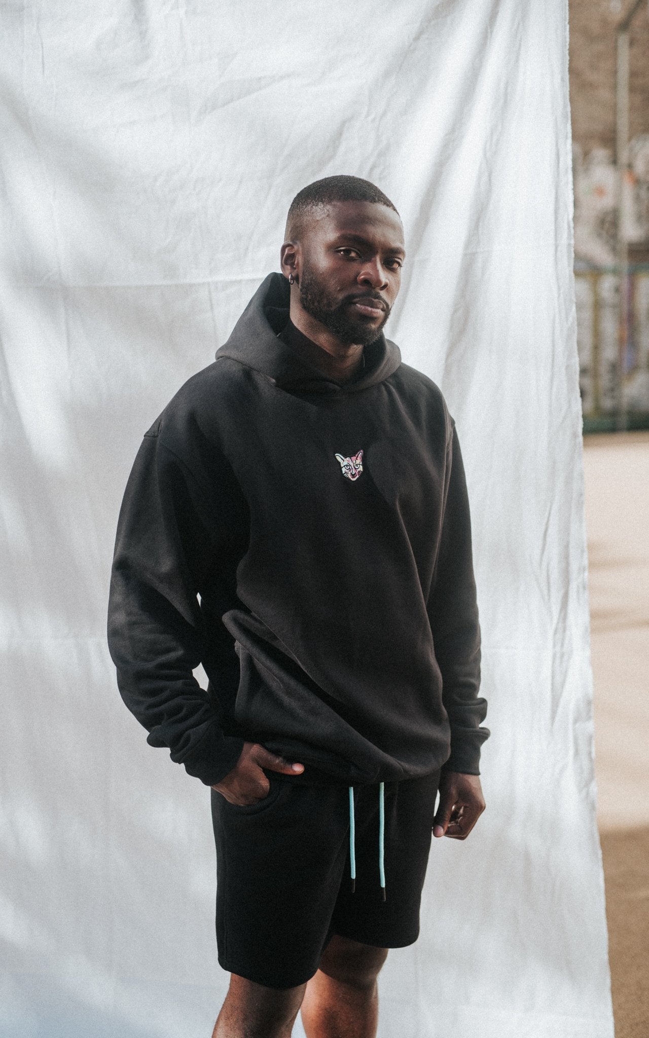 BLACK SPORTS CLUB HOODIE CAT - PARI USA , Wearepari, Paul Ripke, pari swim club, Newport Beach, pari