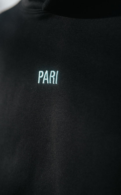 BLACK SPORTS CLUB HOODIE PARI - PARI USA , Wearepari, Paul Ripke, pari swim club, Newport Beach, pari