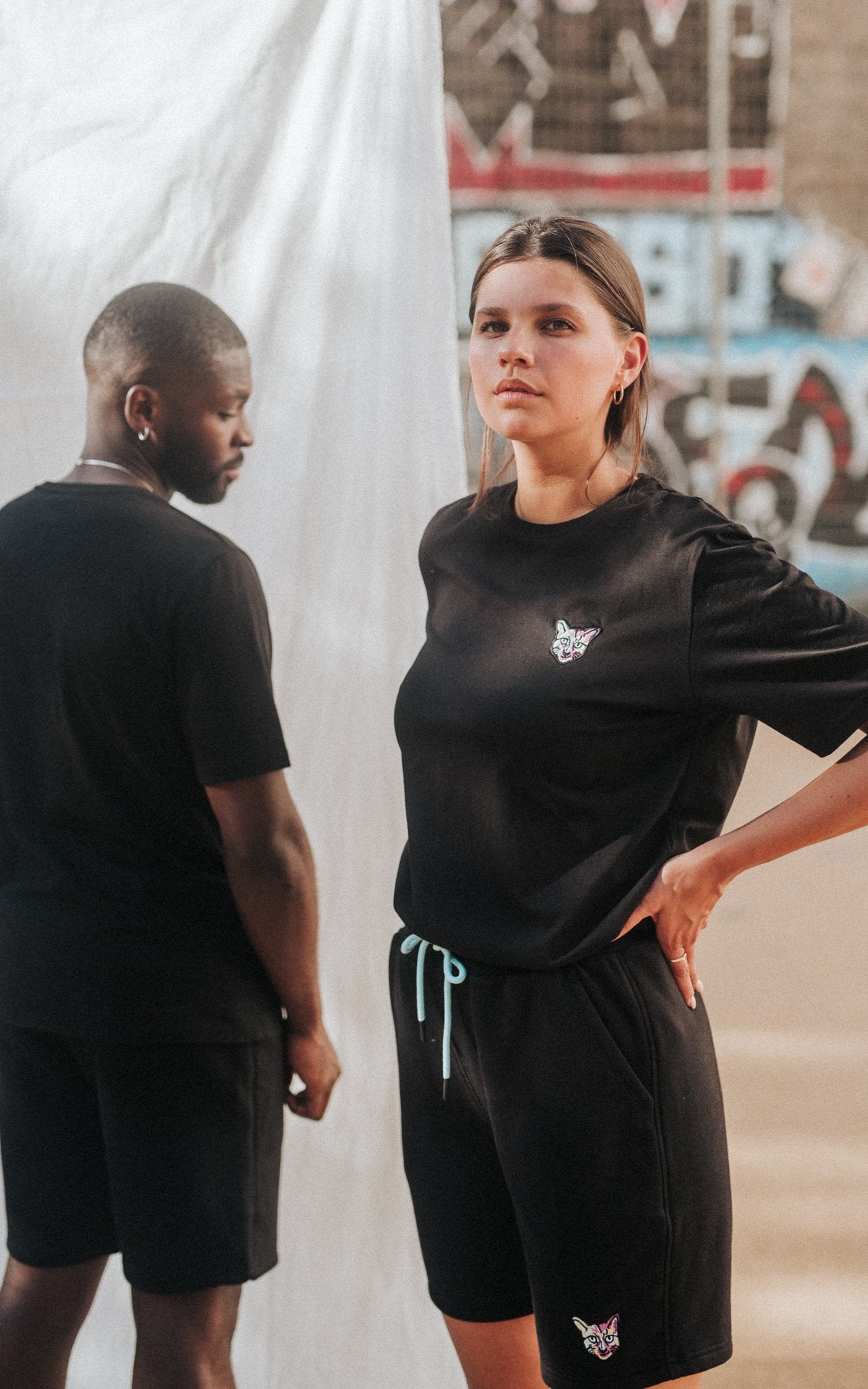BLACK SPORTS CLUB T-SHIRT CAT - PARI USA , Wearepari, Paul Ripke, pari swim club, Newport Beach, pari