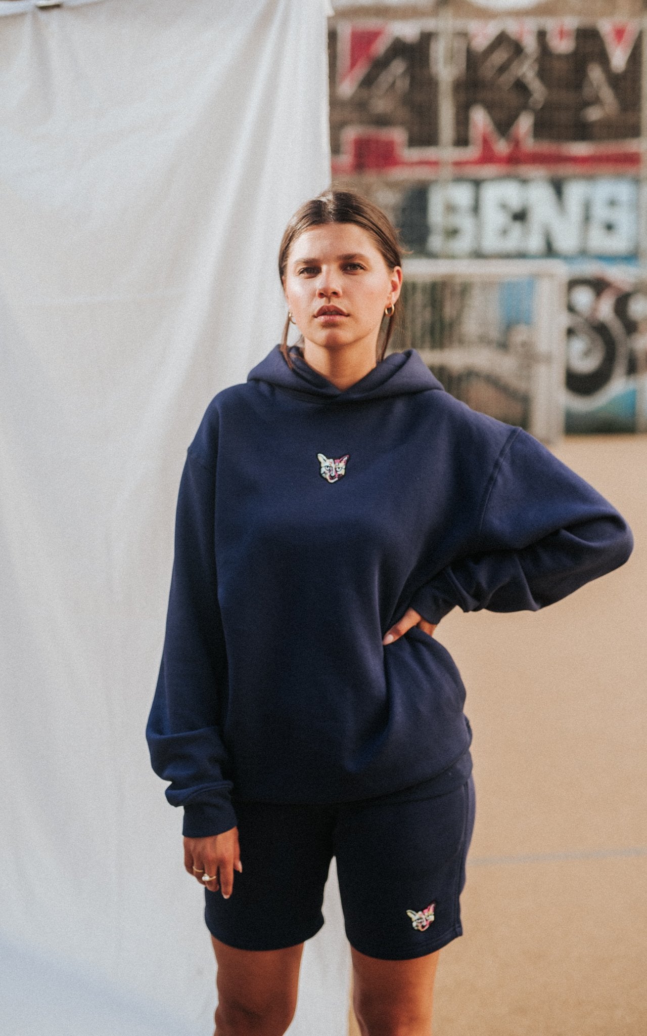 NAVY SPORTS CLUB HOODIE CAT - PARI USA , Wearepari, Paul Ripke, pari swim club, Newport Beach, pari