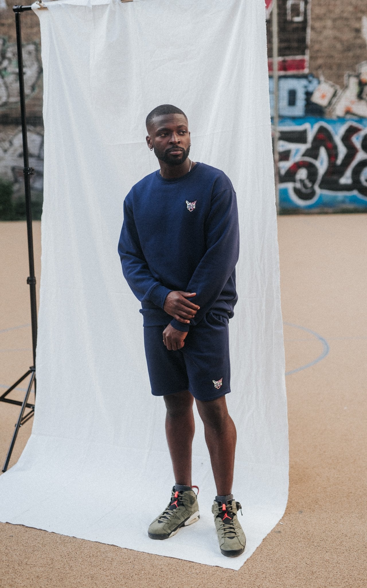 NAVY SPORTS CLUB SWEATSHIRT CAT - PARI USA , Wearepari, Paul Ripke, pari swim club, Newport Beach, pari