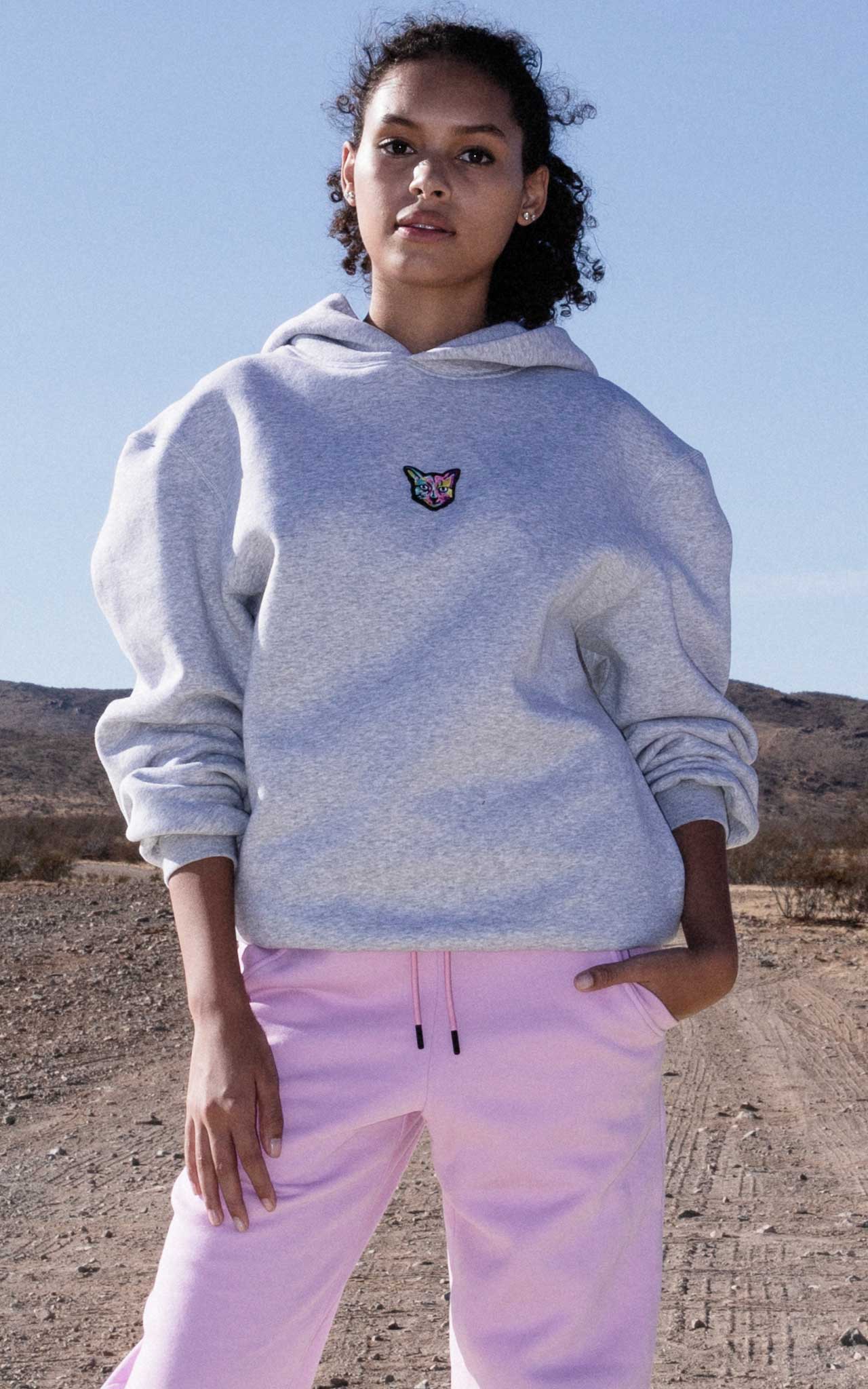 GREY HOODIE CAT - PARI USA , Wearepari, Paul Ripke, pari swim club, Newport Beach, pari