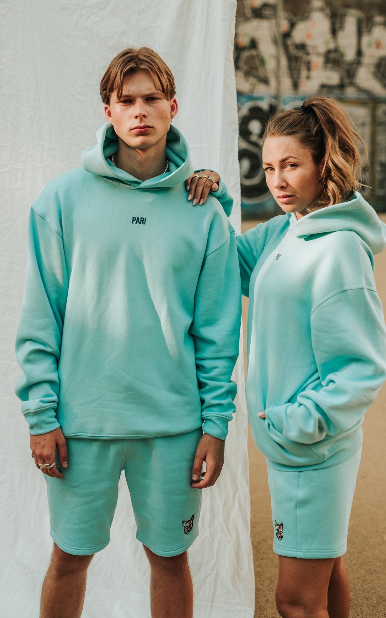 TURQUOISE SPORTS CLUB HOODIE PARI - PARI USA , Wearepari, Paul Ripke, pari swim club, Newport Beach, pari