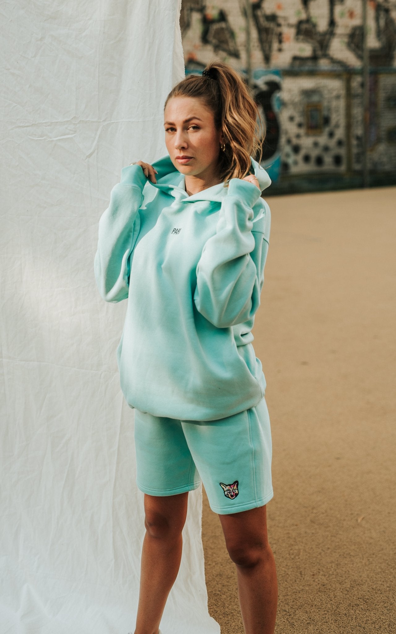 TURQUOISE SPORTS CLUB HOODIE PARI - PARI USA , Wearepari, Paul Ripke, pari swim club, Newport Beach, pari
