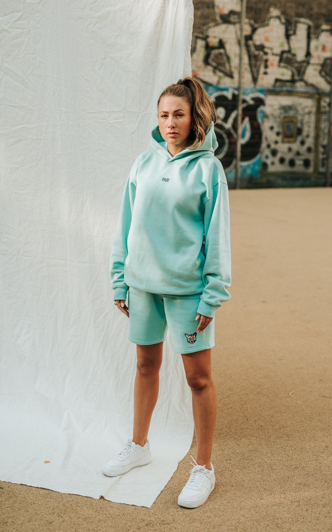 TURQUOISE SPORTS CLUB HOODIE PARI - PARI USA , Wearepari, Paul Ripke, pari swim club, Newport Beach, pari