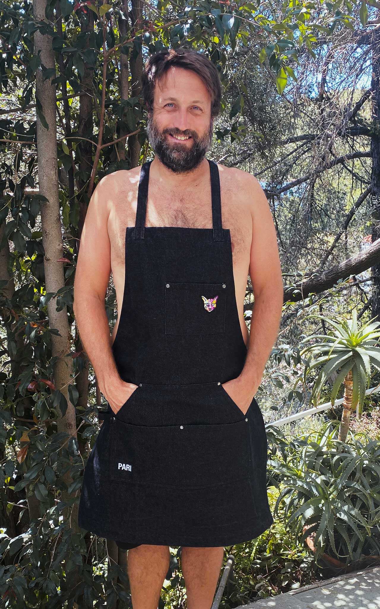 BLACK APRON CAT - PARI USA , Wearepari, Paul Ripke, pari swim club, Newport Beach, pari