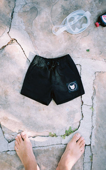 KIDS BLACK SWIM CLUB SHORTS - PARI USA , Wearepari, Paul Ripke, pari swim club, Newport Beach, pari