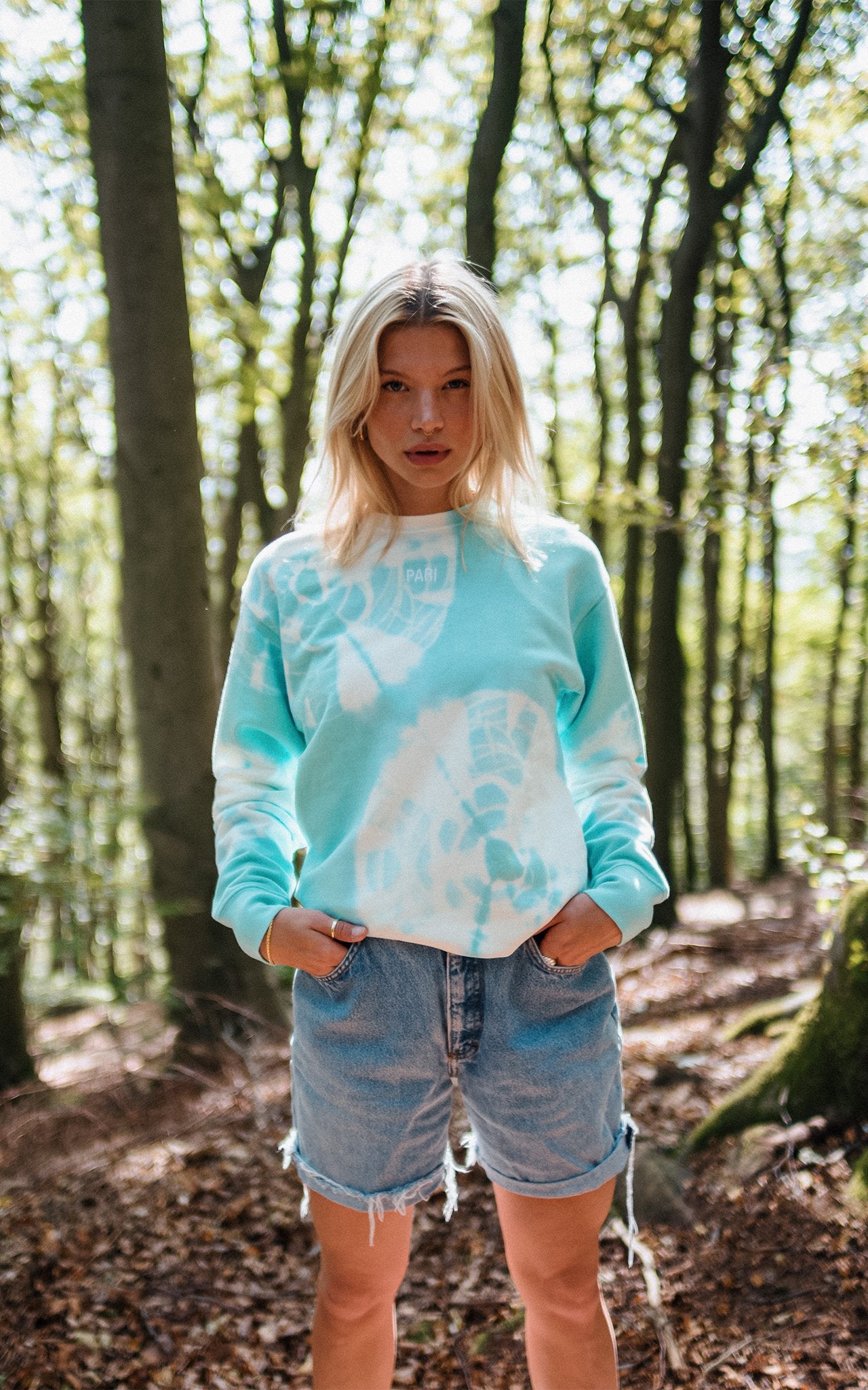 TURQUOISE HIPPIE CLUB SWEATSHIRT - PARI USA , Wearepari, Paul Ripke, pari swim club, Newport Beach, pari