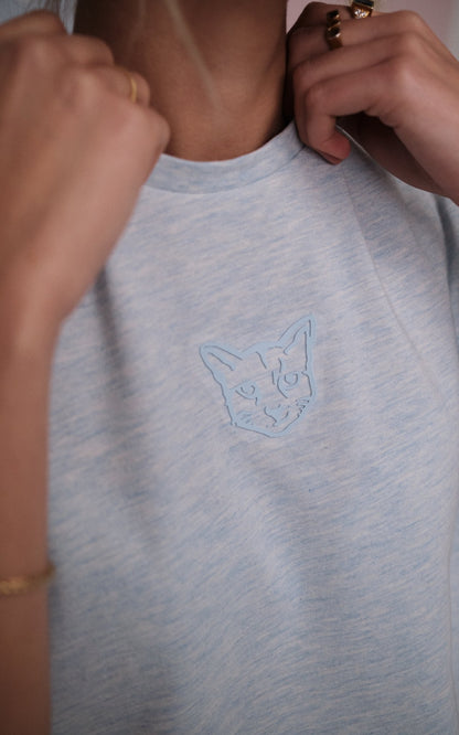 LIGHT BLUE PASTEL CLUB CROPPED SHIRT - PARI USA , Wearepari, Paul Ripke, pari swim club, Newport Beach, pari