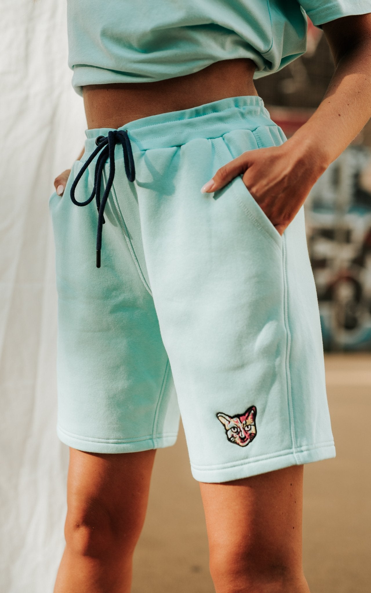 TURQUOISE SPORTS CLUB SHORTS CAT - PARI USA , Wearepari, Paul Ripke, pari swim club, Newport Beach, pari