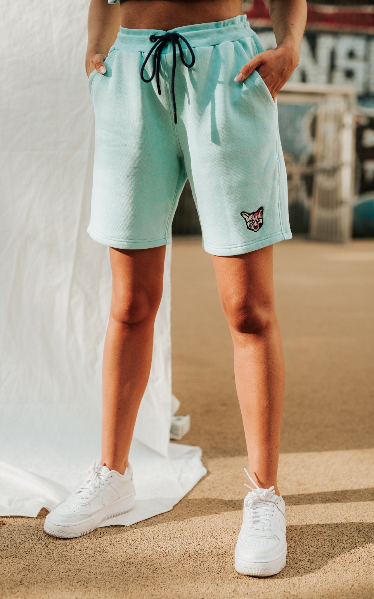 TURQUOISE SPORTS CLUB SHORTS CAT - PARI USA , Wearepari, Paul Ripke, pari swim club, Newport Beach, pari