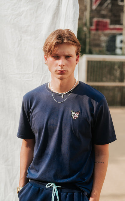 NAVY SPORTS CLUB T-SHIRT CAT - PARI USA , Wearepari, Paul Ripke, pari swim club, Newport Beach, pari