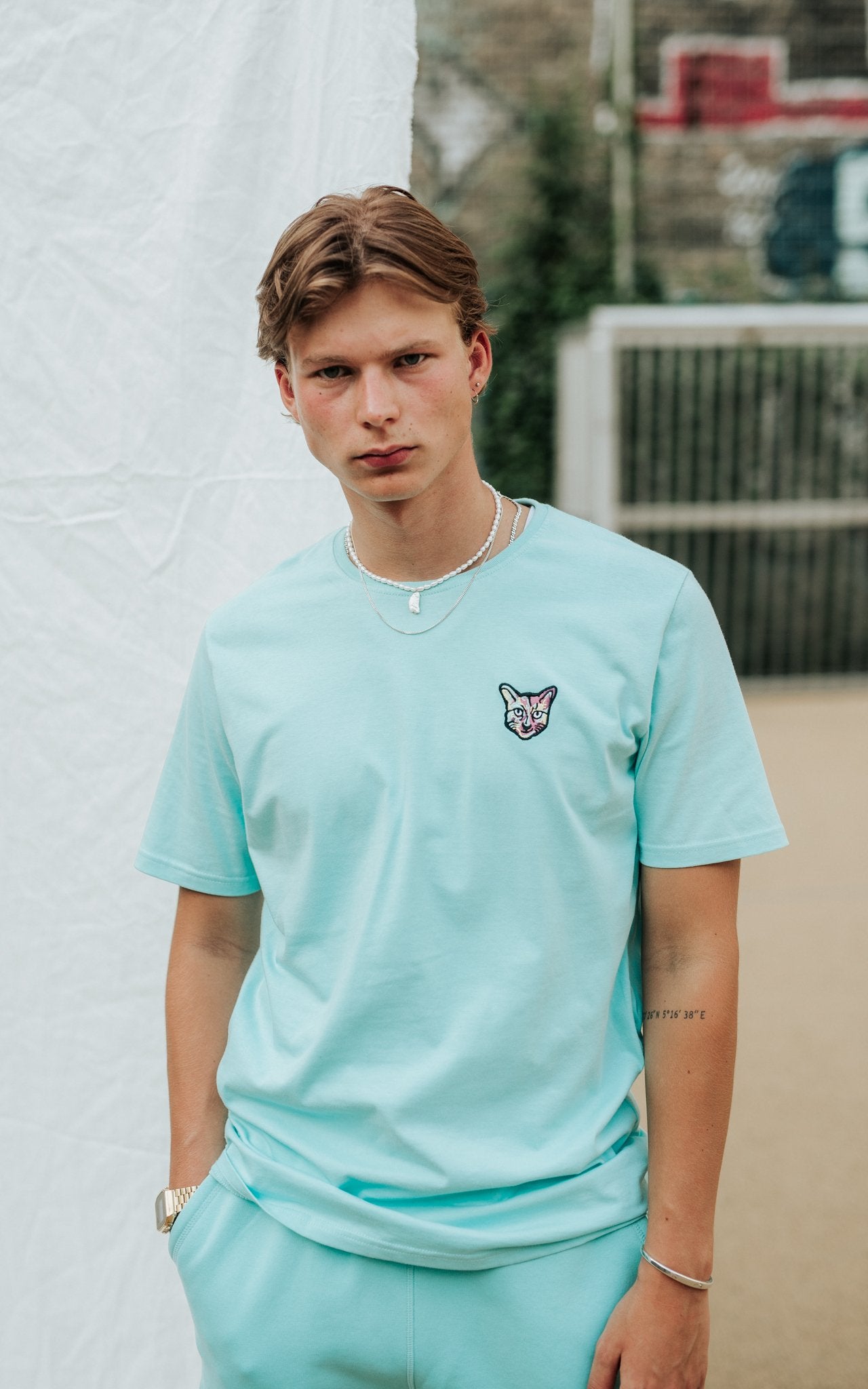TURQUOISE SPORTS CLUB T-SHIRT CAT - PARI USA , Wearepari, Paul Ripke, pari swim club, Newport Beach, pari