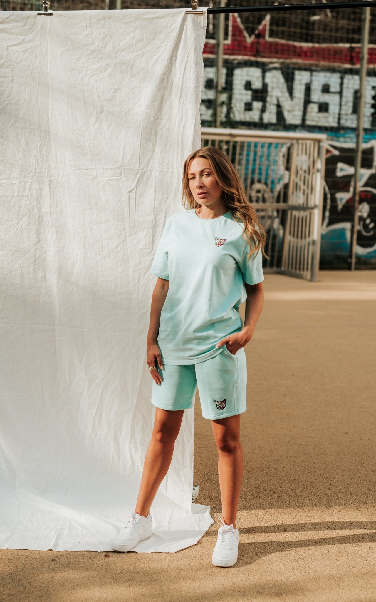 TURQUOISE SPORTS CLUB T-SHIRT CAT - PARI USA , Wearepari, Paul Ripke, pari swim club, Newport Beach, pari