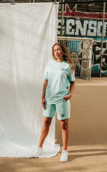 TURQUOISE SPORTS CLUB T-SHIRT CAT - PARI USA , Wearepari, Paul Ripke, pari swim club, Newport Beach, pari