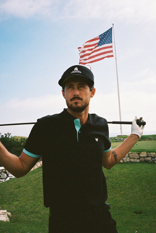BLACK GOLF CLUB POLO SHIRT - PARI USA , Wearepari, Paul Ripke, pari swim club, Newport Beach, pari