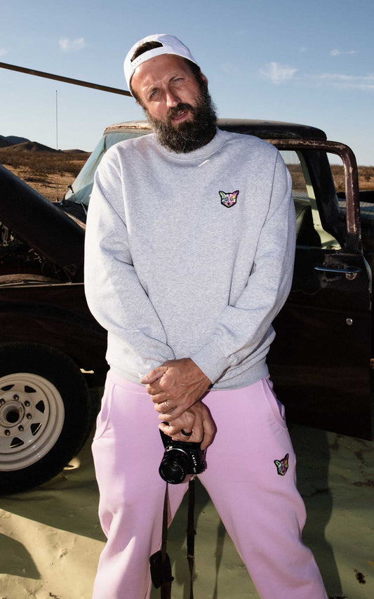 GREY SWEATSHIRT CAT - PARI USA , Wearepari, Paul Ripke, pari swim club, Newport Beach, pari