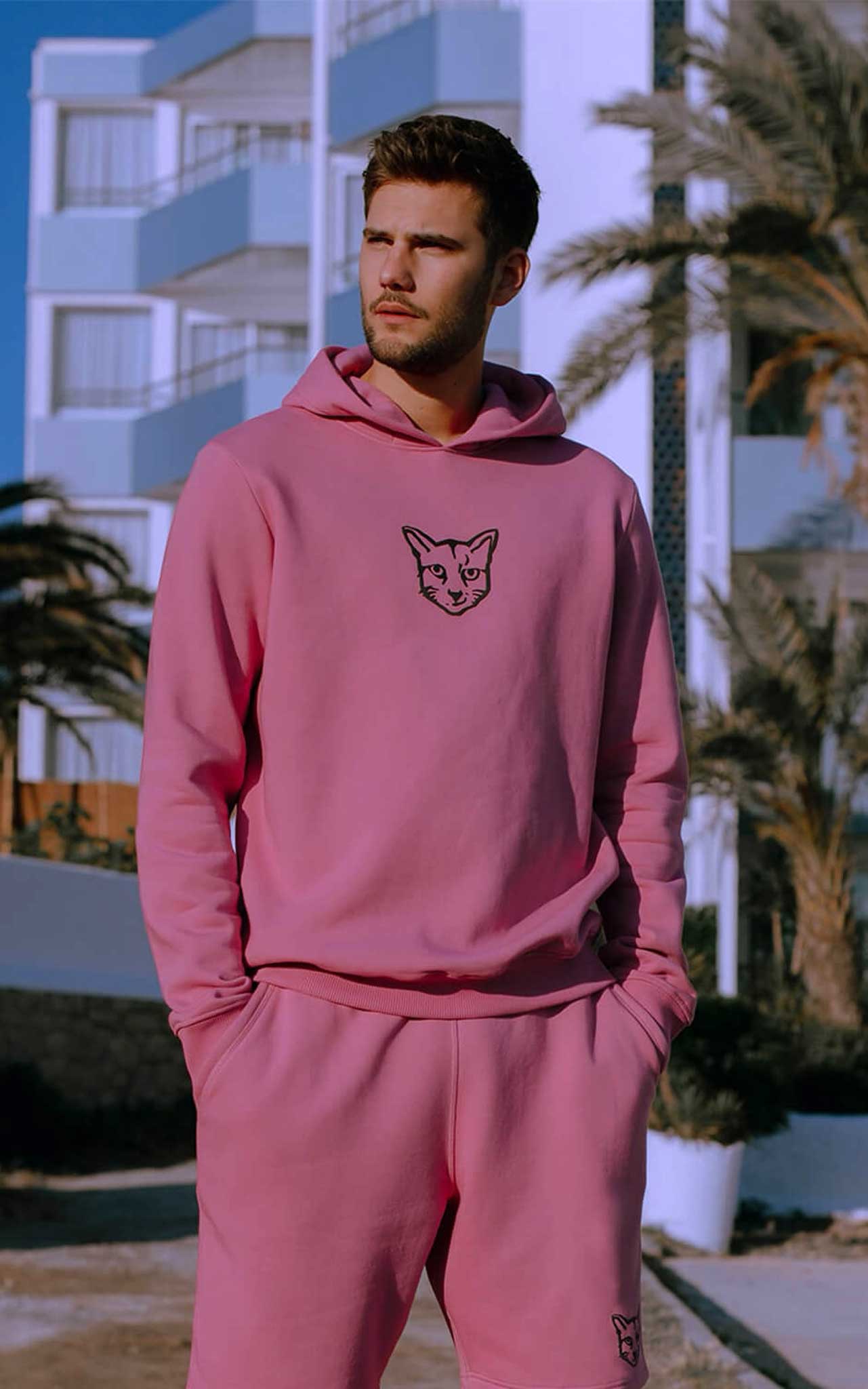 PINK HOODIE RUBBER CAT - PARI USA , Wearepari, Paul Ripke, pari swim club, Newport Beach, pari