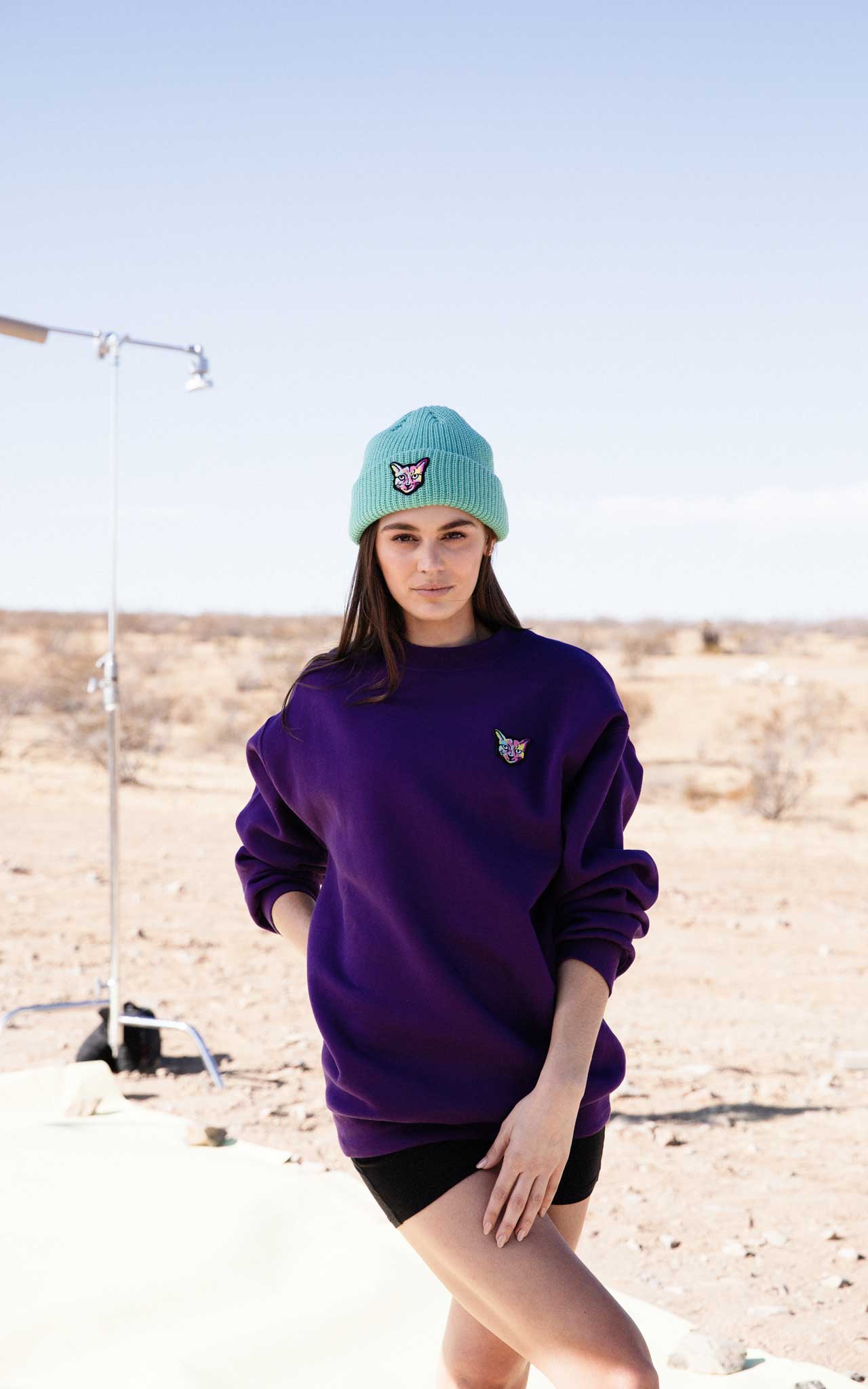 PLUM SWEATSHIRT CAT - PARI USA , Wearepari, Paul Ripke, pari swim club, Newport Beach, pari