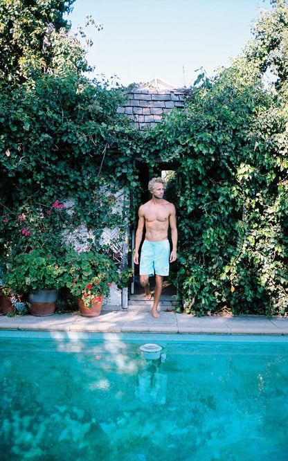 TURQUOISE SWIM CLUB SHORTS - PARI USA , Wearepari, Paul Ripke, pari swim club, Newport Beach, pari