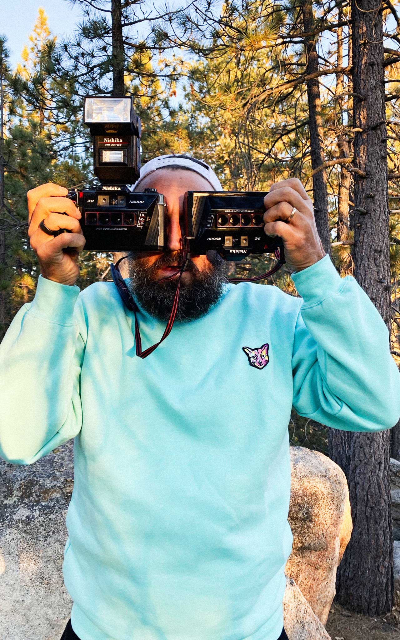 TURQUOISE SWEATSHIRT CAT - PARI USA , Wearepari, Paul Ripke, pari swim club, Newport Beach, pari