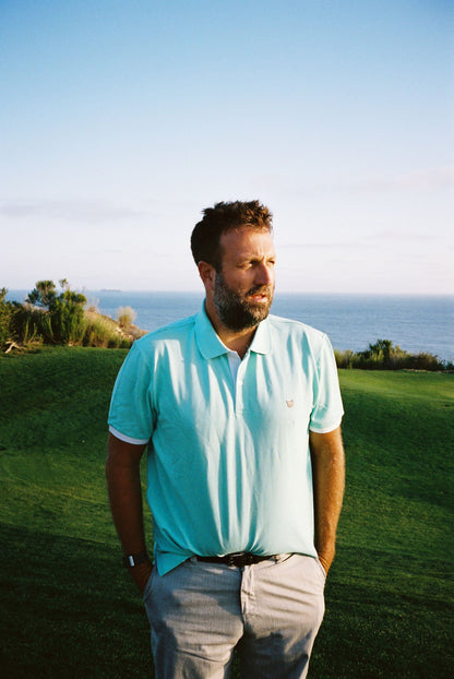 TURQUOISE GOLF CLUB POLO SHIRT - PARI USA , Wearepari, Paul Ripke, pari swim club, Newport Beach, pari