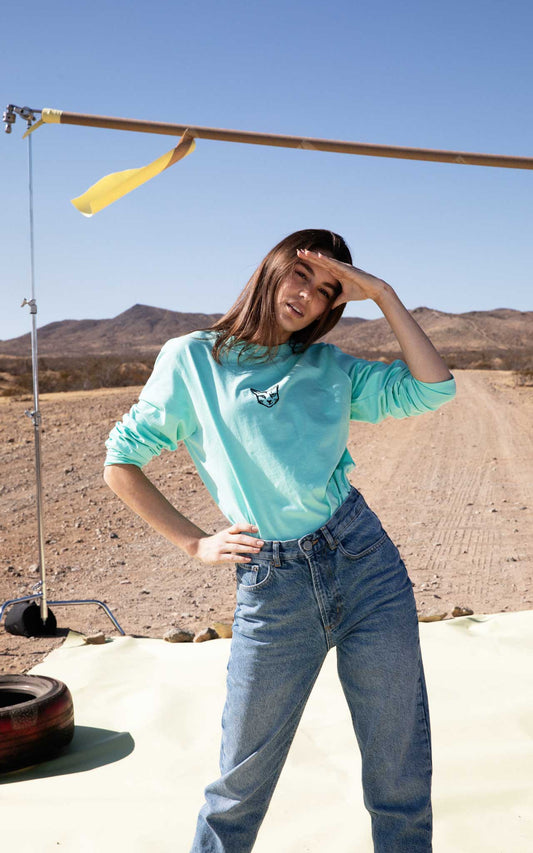 TURQUOISE LONGSLEEVE RUBBER CAT - PARI USA , Wearepari, Paul Ripke, pari swim club, Newport Beach, pari