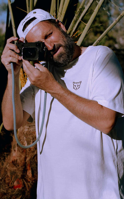 WHITE T-SHIRT RUBBER CAT - PARI USA , Wearepari, Paul Ripke, pari swim club, Newport Beach, pari